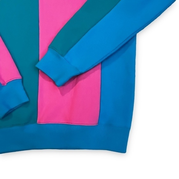 Teddy Fresh Hoodie Color Block Bubblegum Pink Blue Green Ltd Edition Retro MED - Picture 6 of 12